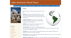 Desktop Screenshot of latinamericanchoralmusic.org